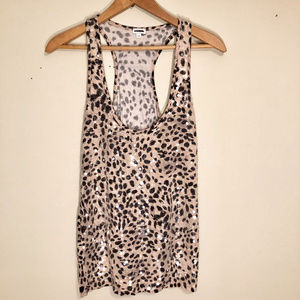 Sassy Kismet Cheetah Print Tank Top with Sequins